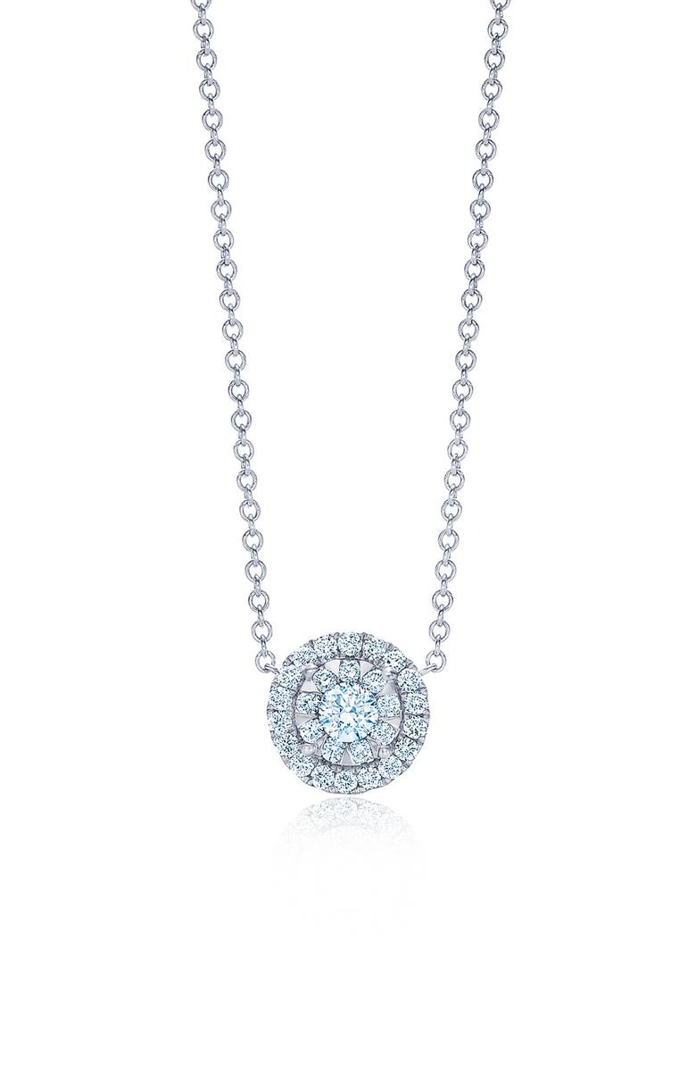 Kwiat Diamond Halo Pendant Necklace, Main, color, 