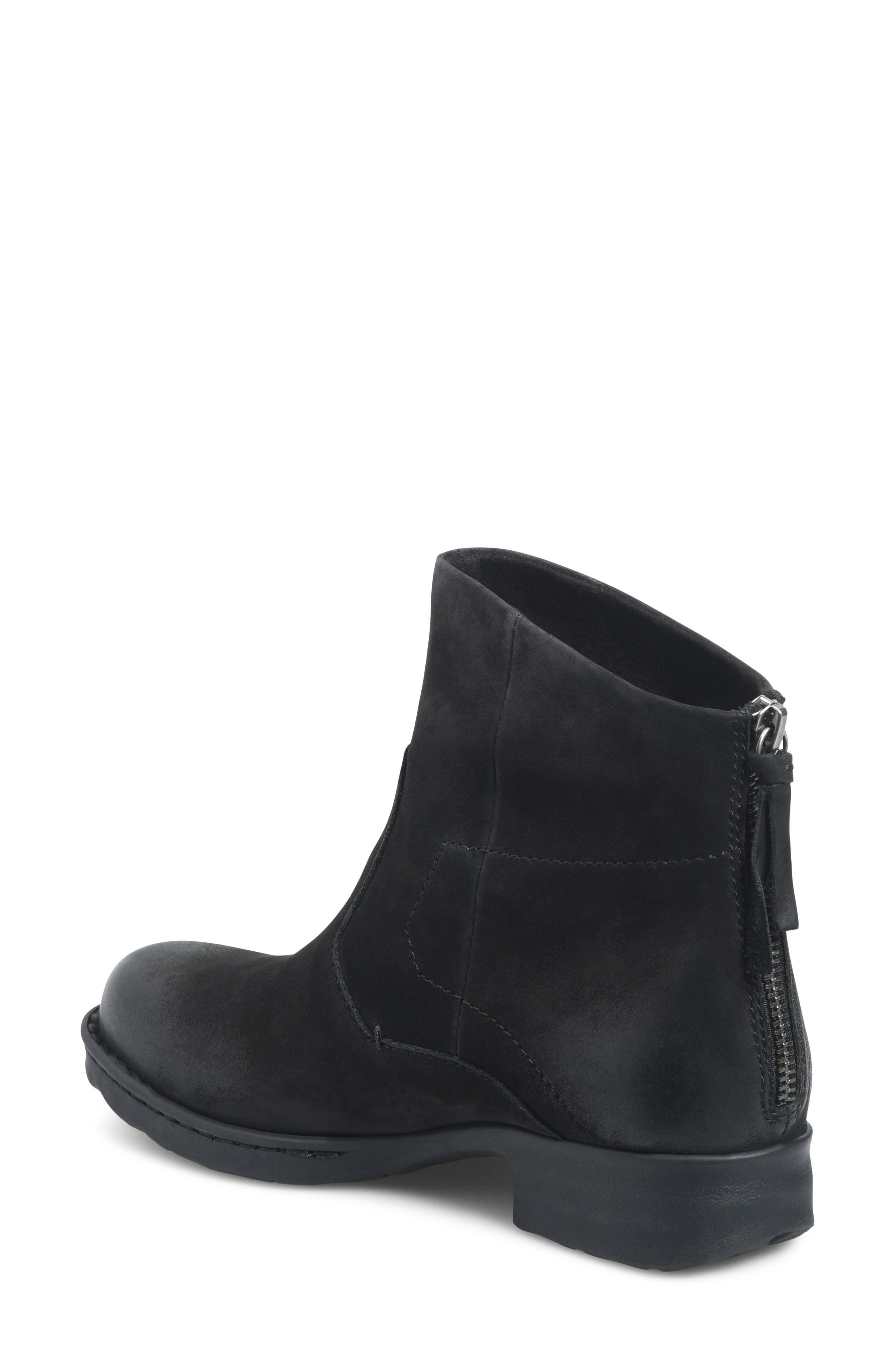 Mercado Leather Bootie, Alternate, color, BLACK NUBUCK