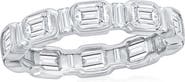 SIMONA Emerald Cut Cubic Zirconia Eternity Band