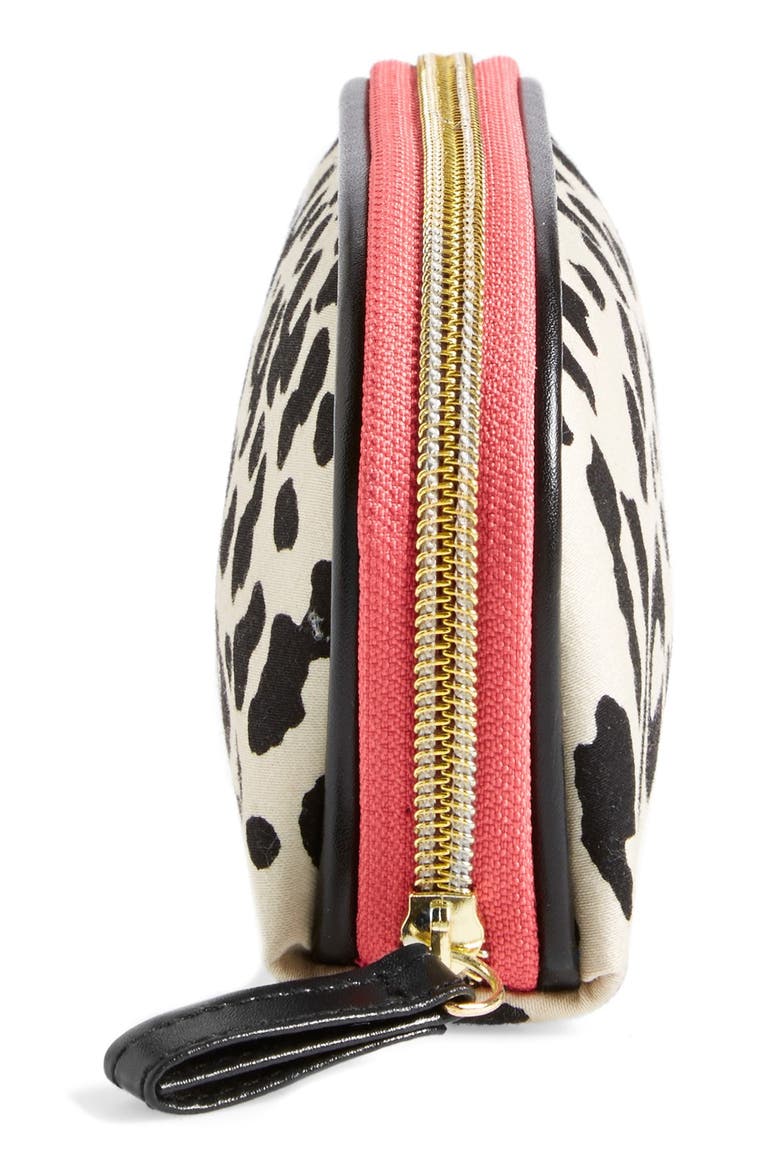 steph&co. 'Leopard' Nylon Mini Dome Cosmetics Case (Nordstrom Exclusive), Alternate, color, NO COLOR