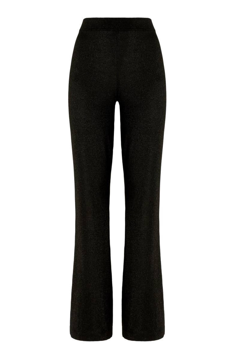 Missoni Straight Long Pants In Lamé, Alternate, color, Black