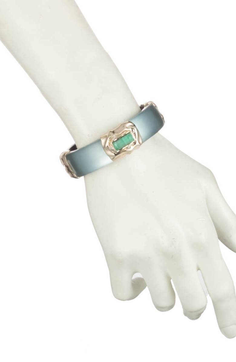 Alexis Bittar Retro Gold Collection Stone Studded Station Bangle, Alternate, color, 