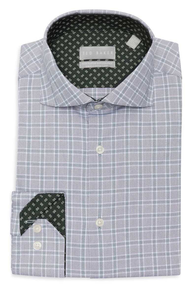 Slim Fit Four-Season Performance Dress Shirt, Alternate, color, MOSS