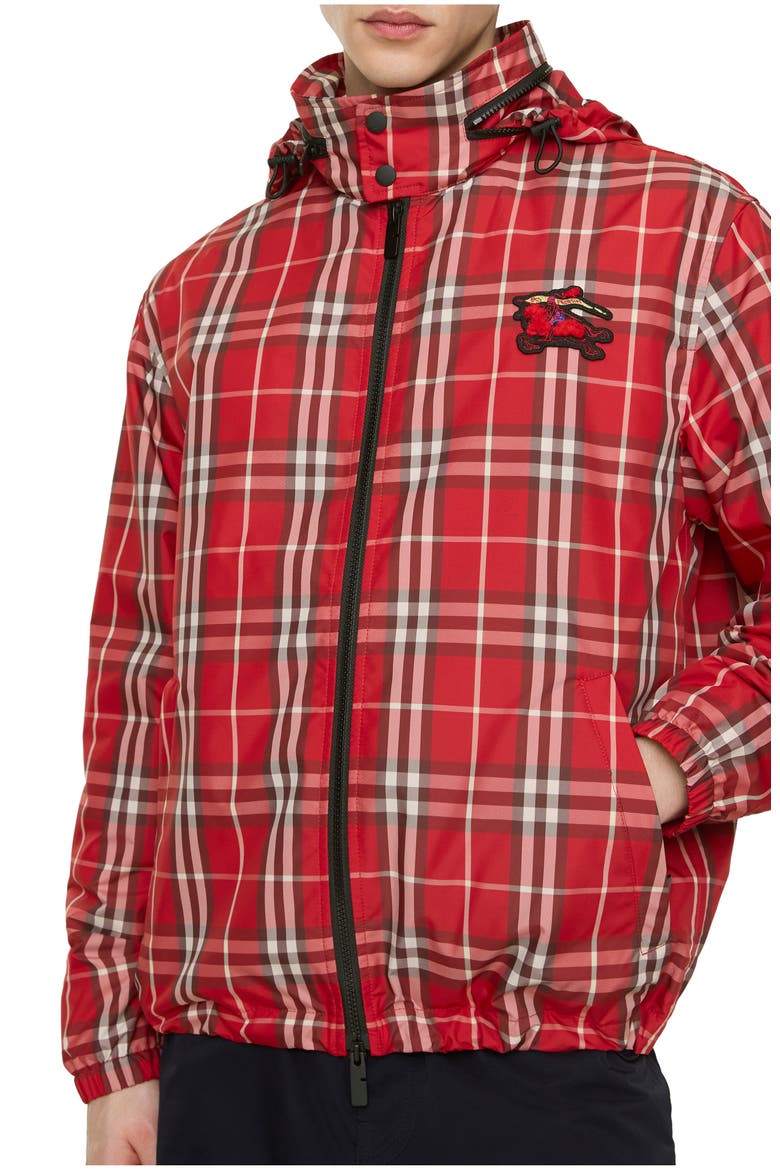 Knight Check Jacket, Main, color, Crayon red