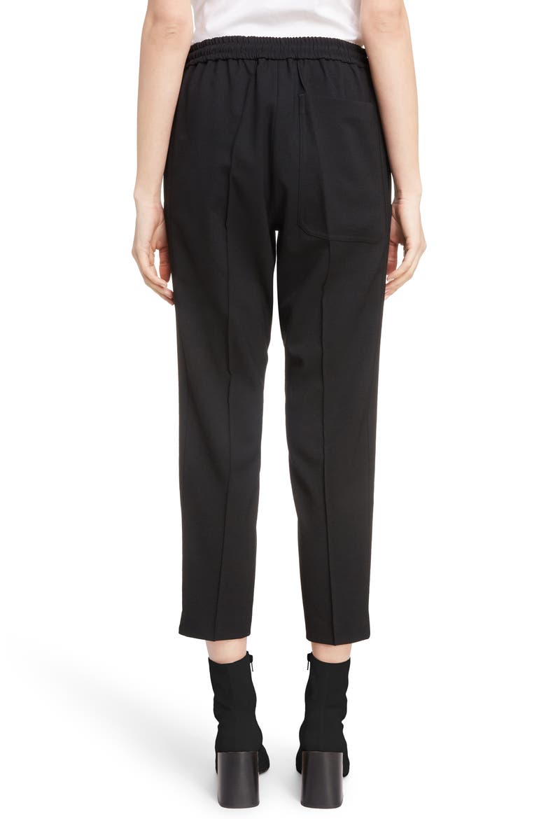 Stretch Twill Drawstring Pants, Alternate, color, BLACK