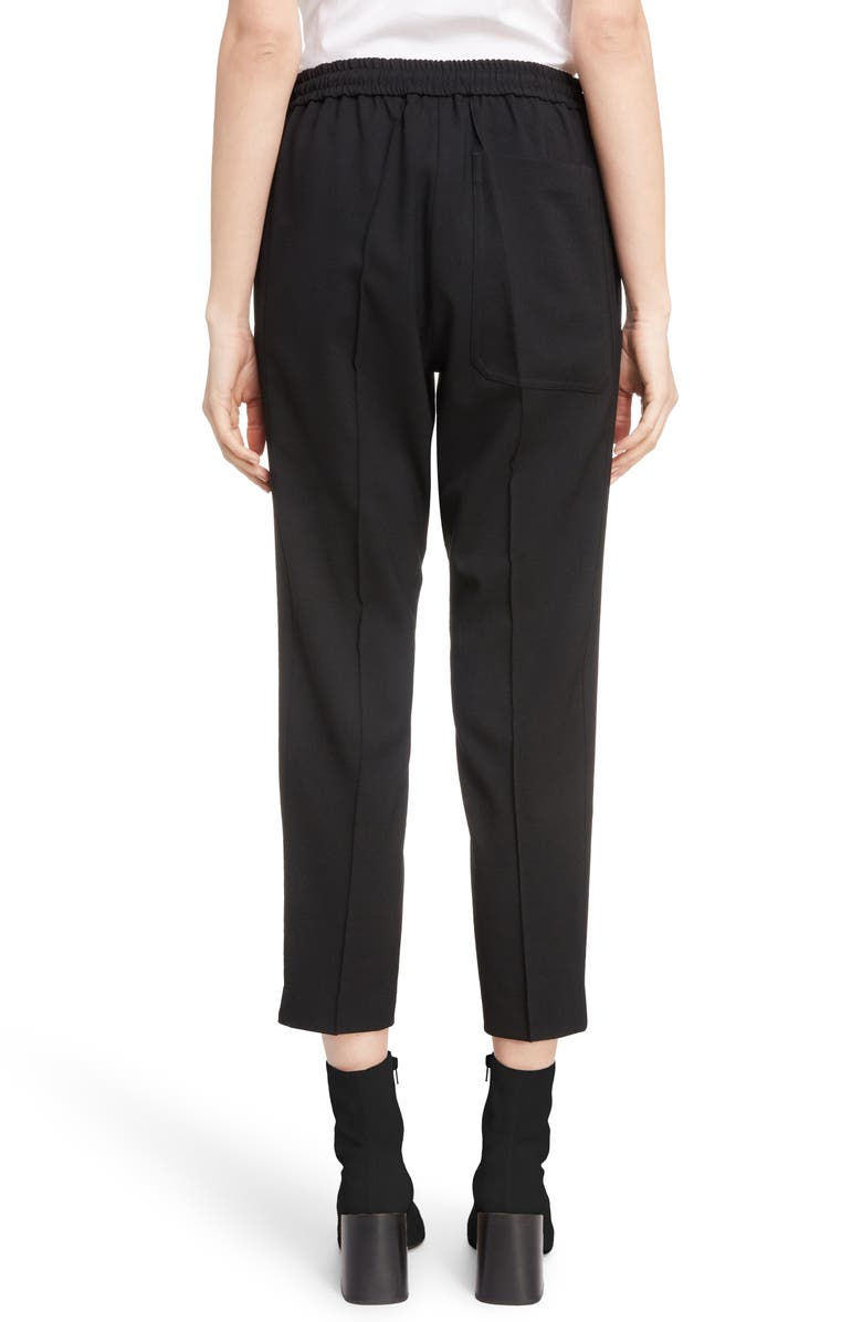 Y's by Yohji Yamamoto Stretch Twill Drawstring Pants, Alternate, color, 