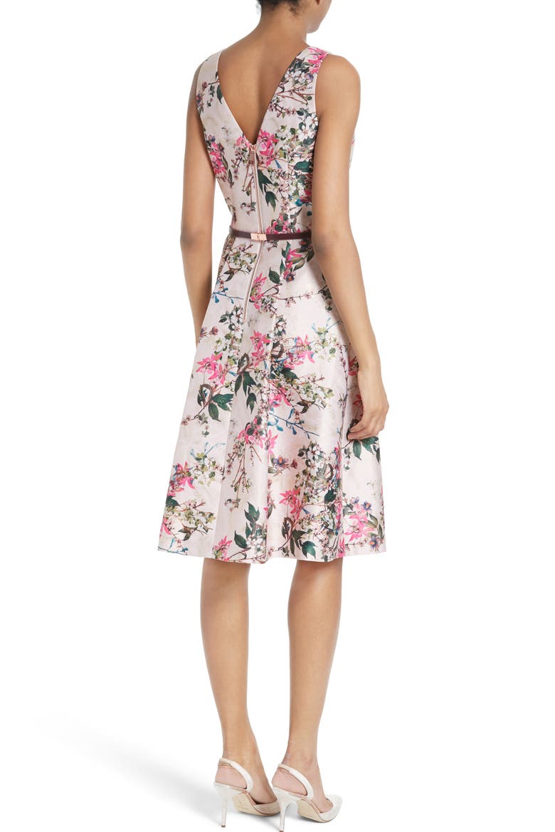 Clarbel Fit & Flare Dress, Alternate, color, MID PINK