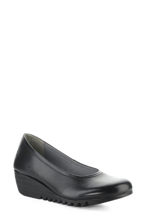 Opan Leather Wedge Pump