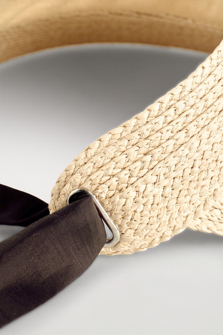 Straw Visor, Alternate, color, BEIGE