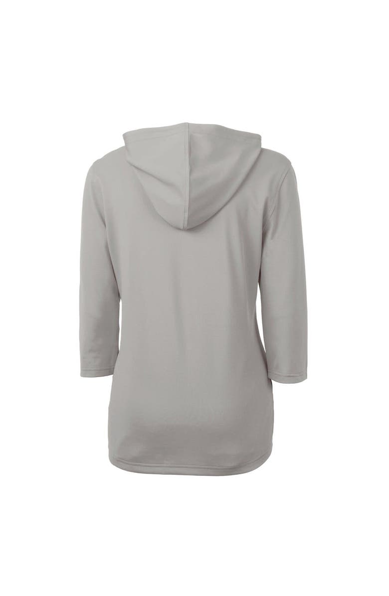 Cutter & Buck Women's Cutter & Buck  Gray Rocket City Trash Pandas Virtue Eco Pique Recycled 3/4-Sleeve Half-Zip Pullover Hoodie, Alternate, color, 