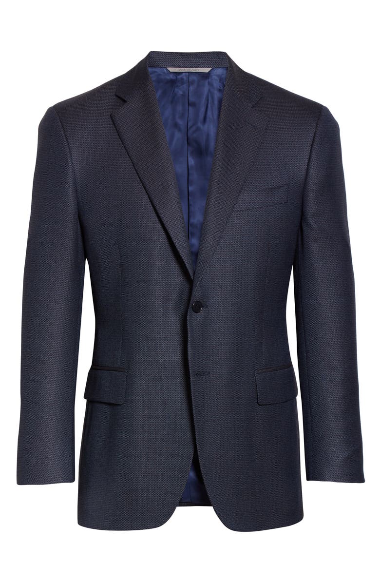 Canali Siena Classic Fit Solid Silk & Wool Blazer, Alternate, color,