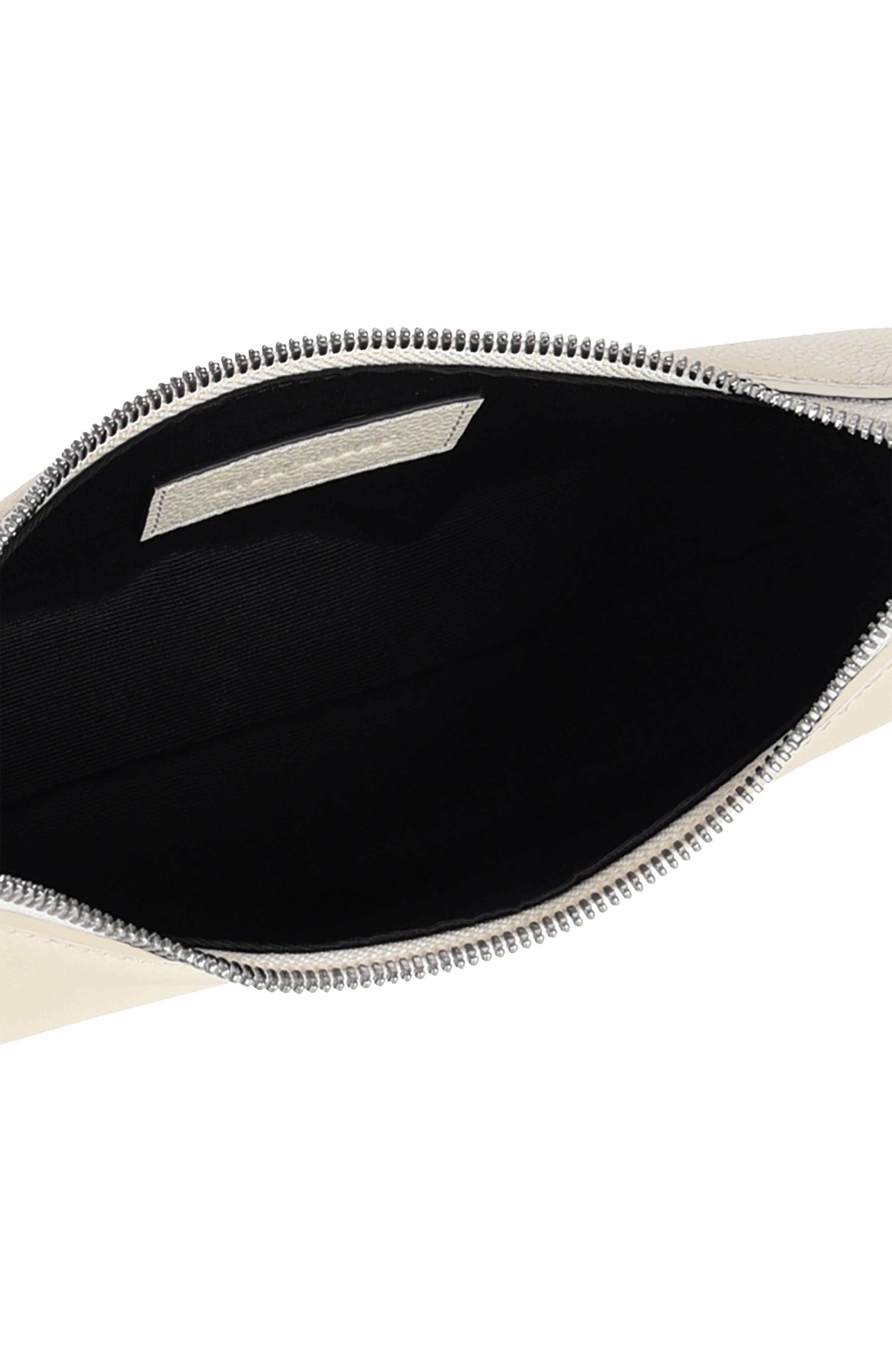 HYER GOODS Upcycled Leather Mini Shoulder Bag, Alternate, color, White