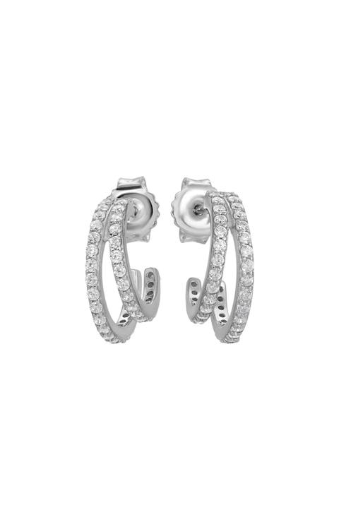 Evil Twin Double Huggie Hoop Earrings