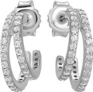 NATIVE GEM Evil Twin Double Huggie Hoop Earrings