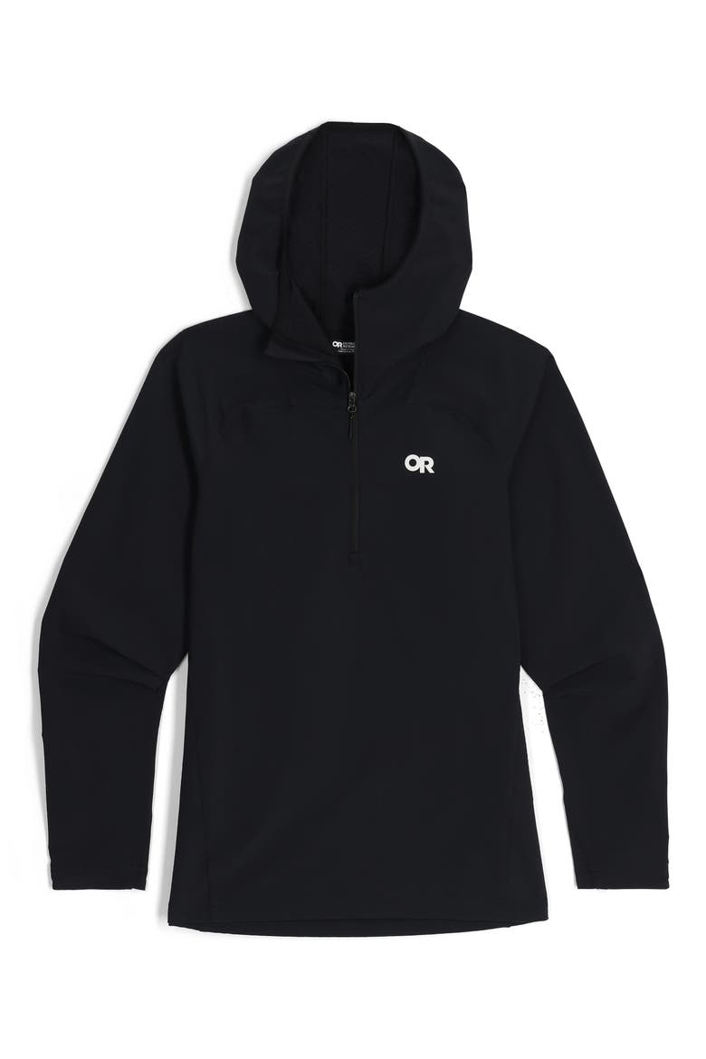 Freewheel MTB Half Zip Hoodie, Alternate, color, BLACK