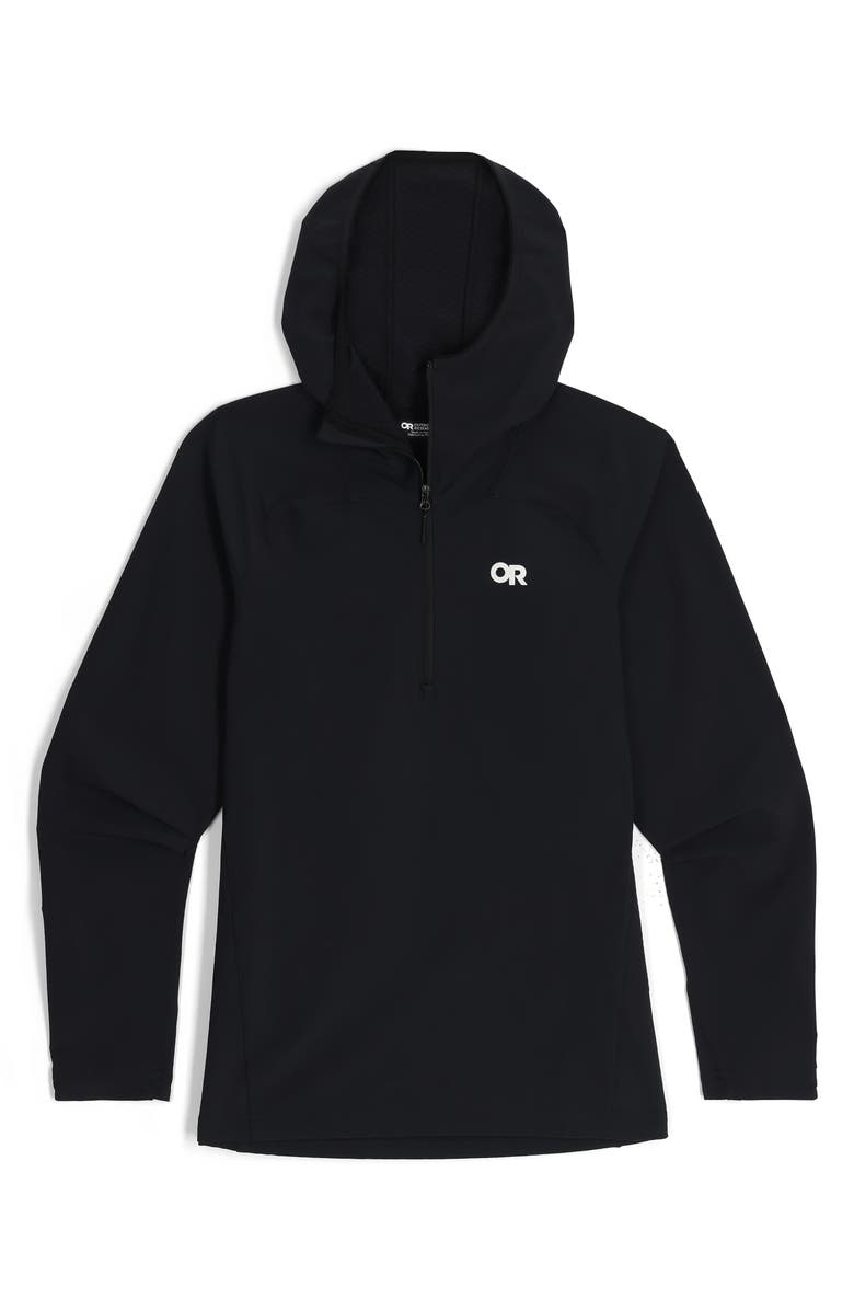 Outdoor Research Freewheel MTB Half Zip Hoodie, Alternate, color, Black