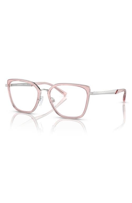 Emporio Armani 52mm Cat Eye Optical Glasses In Pink