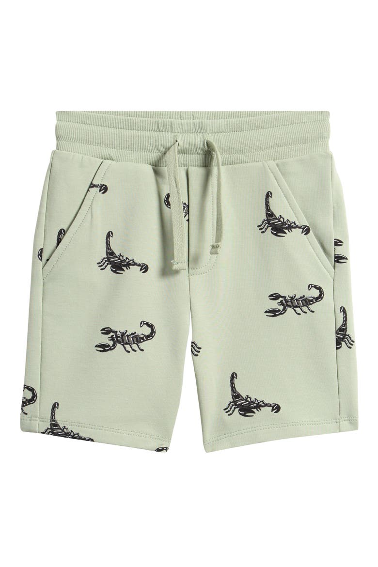 Kids' Scorpion On Stage Cotton Shorts, Main, color, LIGHT GREEN