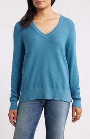 NIC+ZOE Waffle Stitch V-Neck Sweater