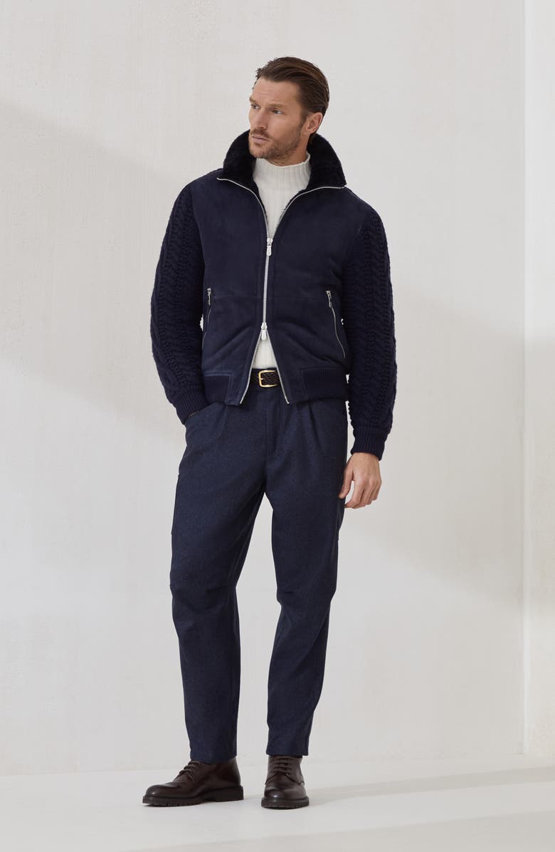 Brunello Cucinelli Ribbed turtleneck sweater, Alternate, color, Panama