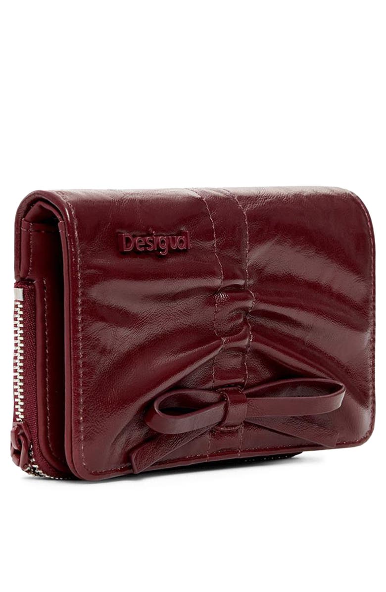 Desigual Medium Bow Detail Faux Leather Wallet, Alternate, color, 