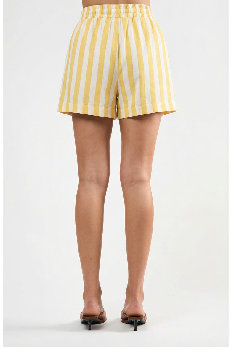 The Paloma Stripe Shorts, Alternate, color, YELLOW