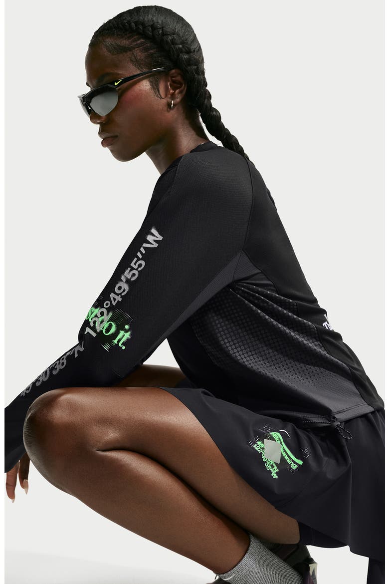 Performance Miniskirt, Alternate, color, BLACK/ BLACK/ ILLUSION GREEN
