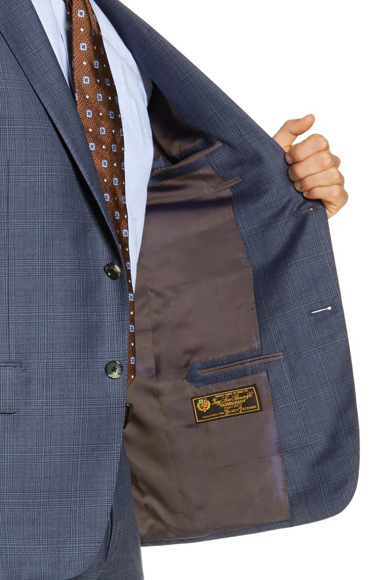 Hickey Freeman Classic Fit Plaid Wool Suit, Alternate, color,