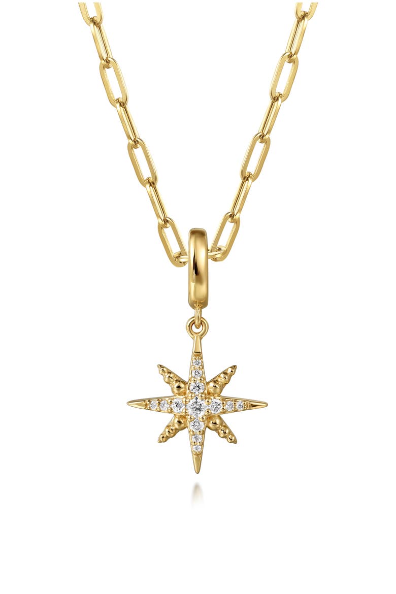 14k Gold Diamond Star Charm, Alternate, color, 14K YELLOW GOLD