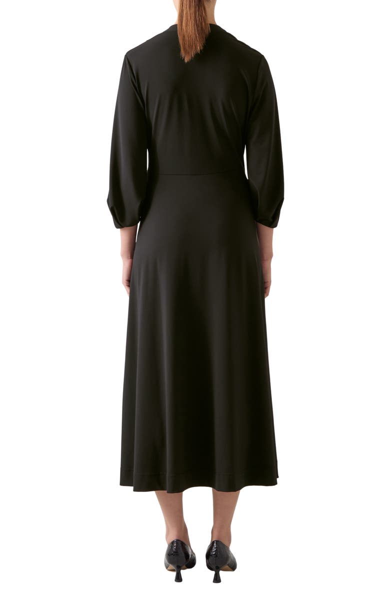 LK Bennett Aiper Jersey Faux Wrap Dress, Alternate, color, Black