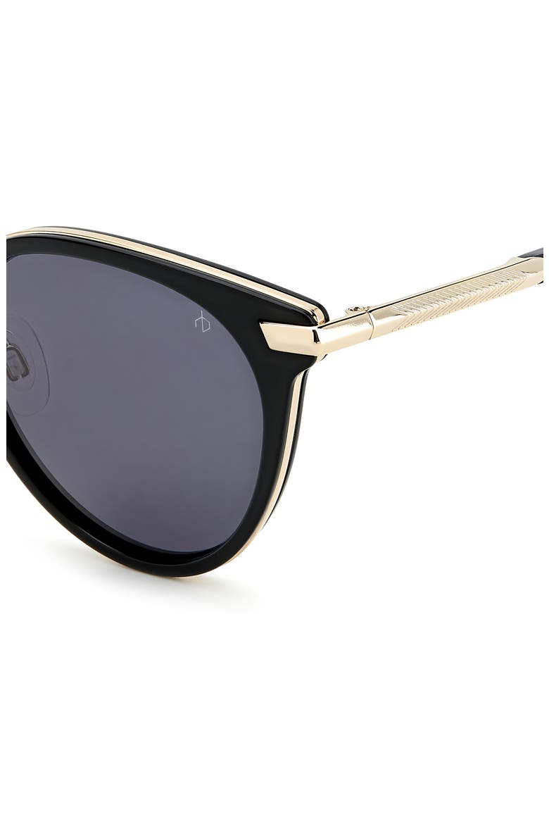 53mm Round Sunglasses, Alternate, color, BLACK / GREY