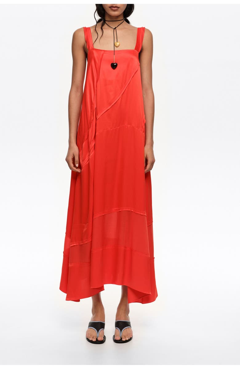 Bimba y Lola Flared A-Line Dress, Main, color, Red