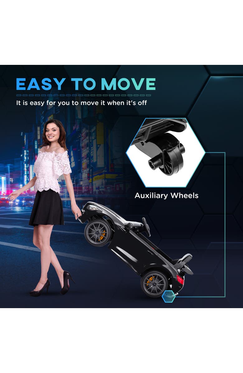 Qaba Mercedes-Benz AMG GTR 12V Kids Ride on Car with Remote Control, Alternate, color, Black