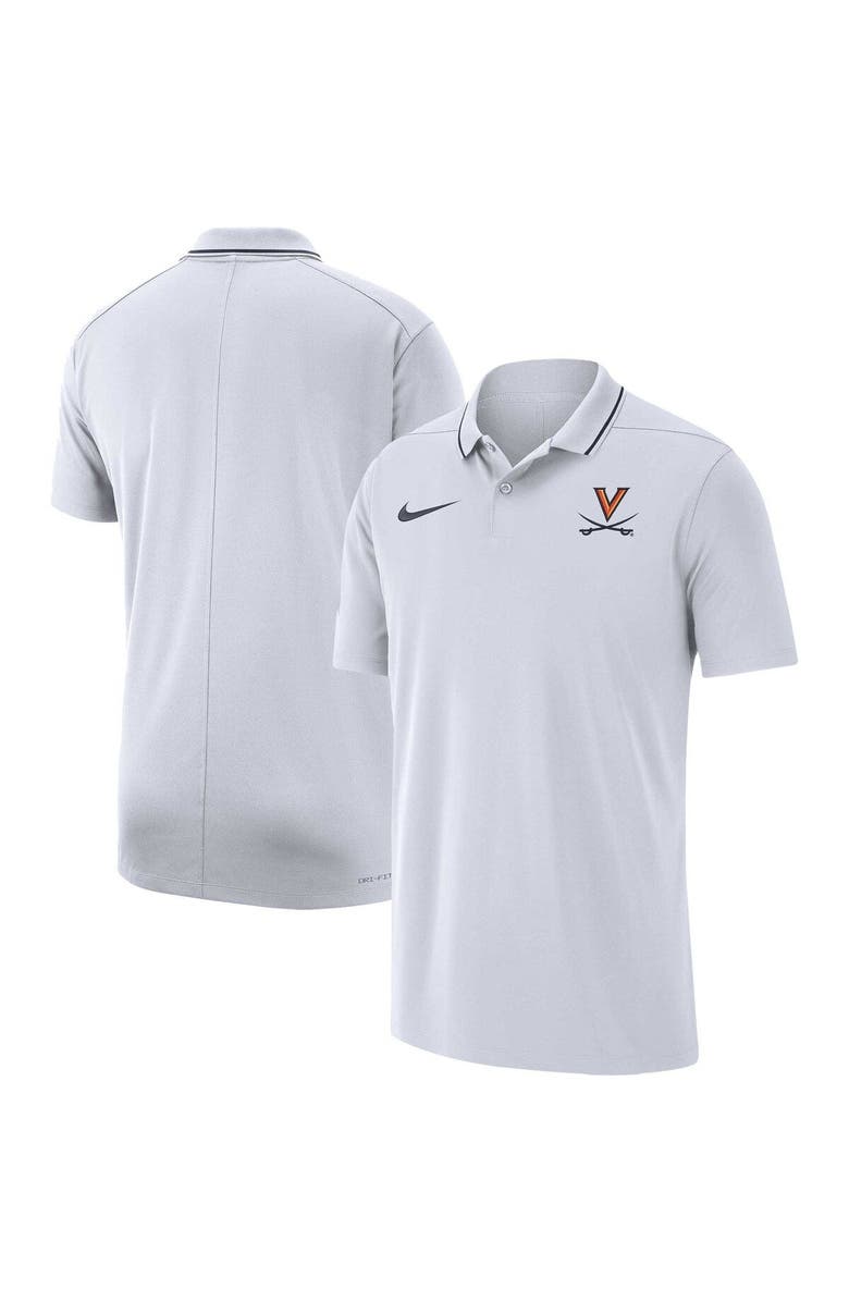 Nike Men's Nike White Virginia Cavaliers 2023 Coaches Performance Polo, Main, color, White