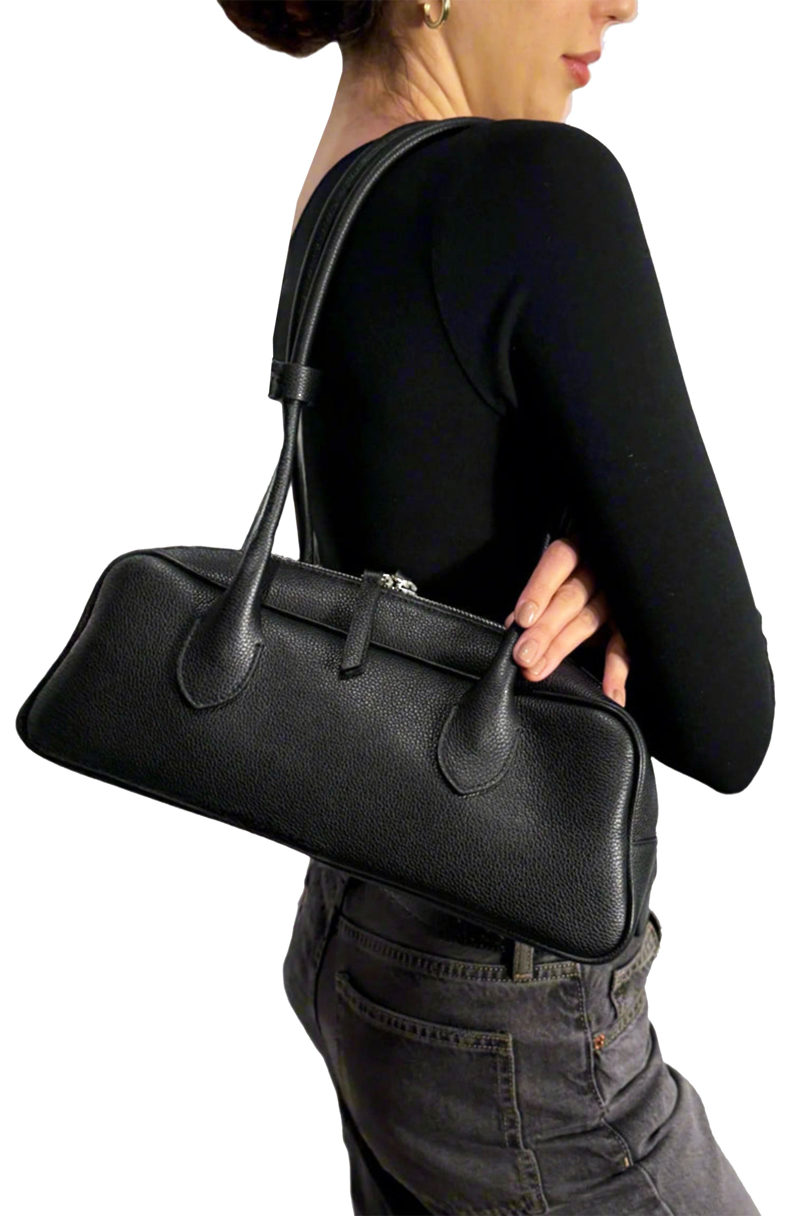 HYER GOODS La Strada Leather East West Bag, Alternate, color, 