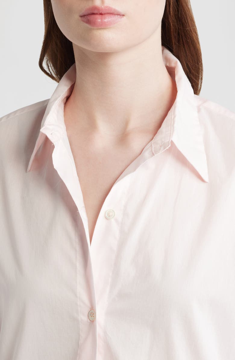 CISSA Oversize Cotton Button-Up Shirt, Alternate, color, Baby Pink