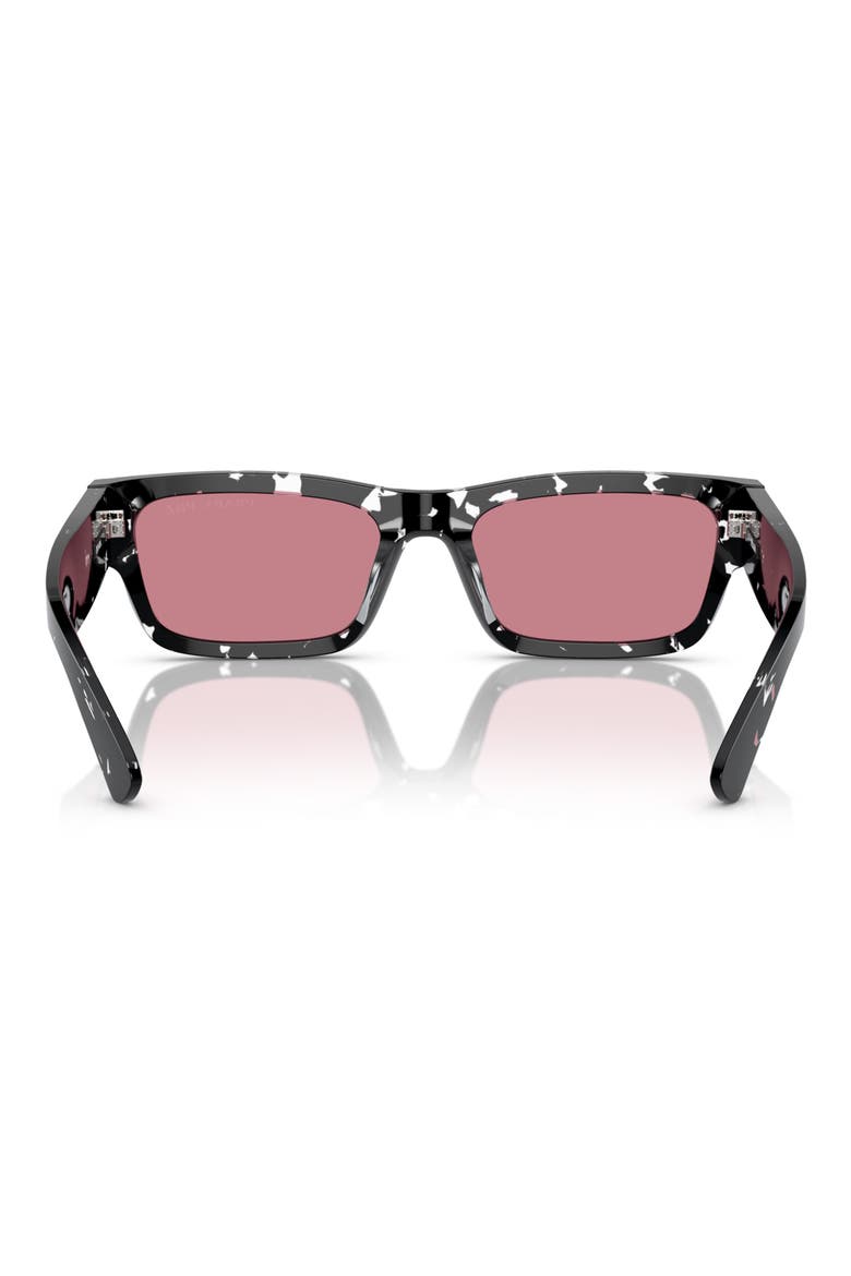 58mm Polarized Rectangular Sunglasses, Alternate, color, HAVANA