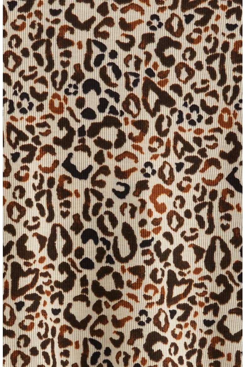 Kids' Print Rib Two-Piece Pajamas, Alternate, color, TAN CUTE CHEETAH SPOT