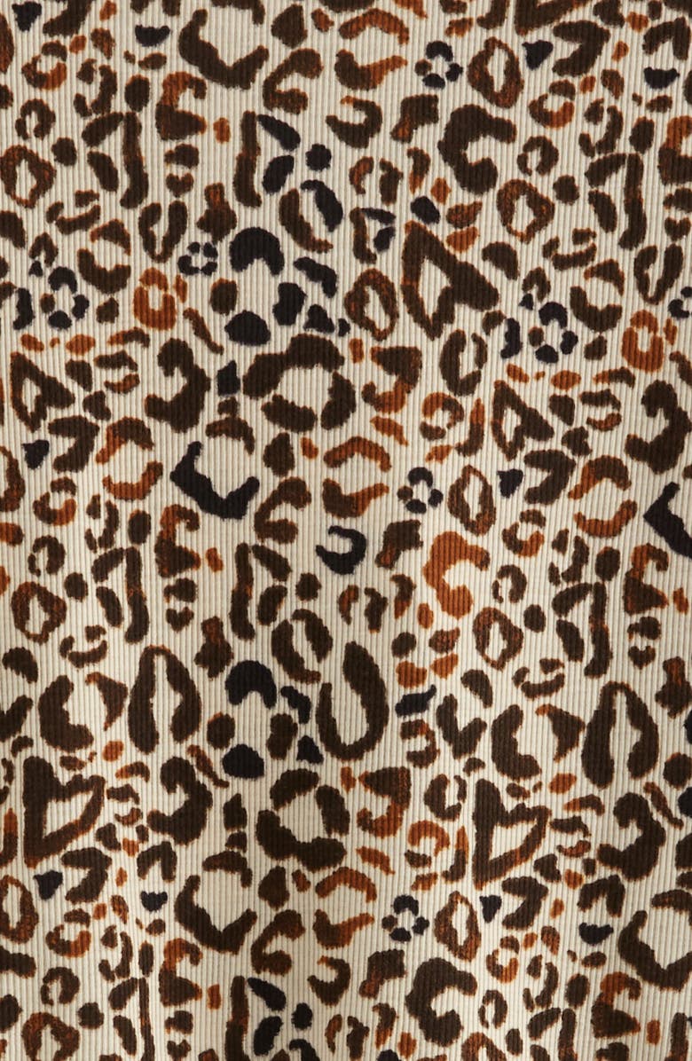 Nordstrom Kids' Print Rib Two-Piece Pajamas, Alternate, color, Tan Cute Cheetah Spot