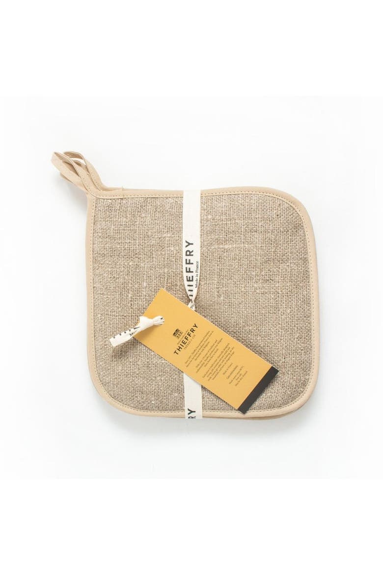 Thieffry Belgian Linen Potholder, Main, color, Raw Natural