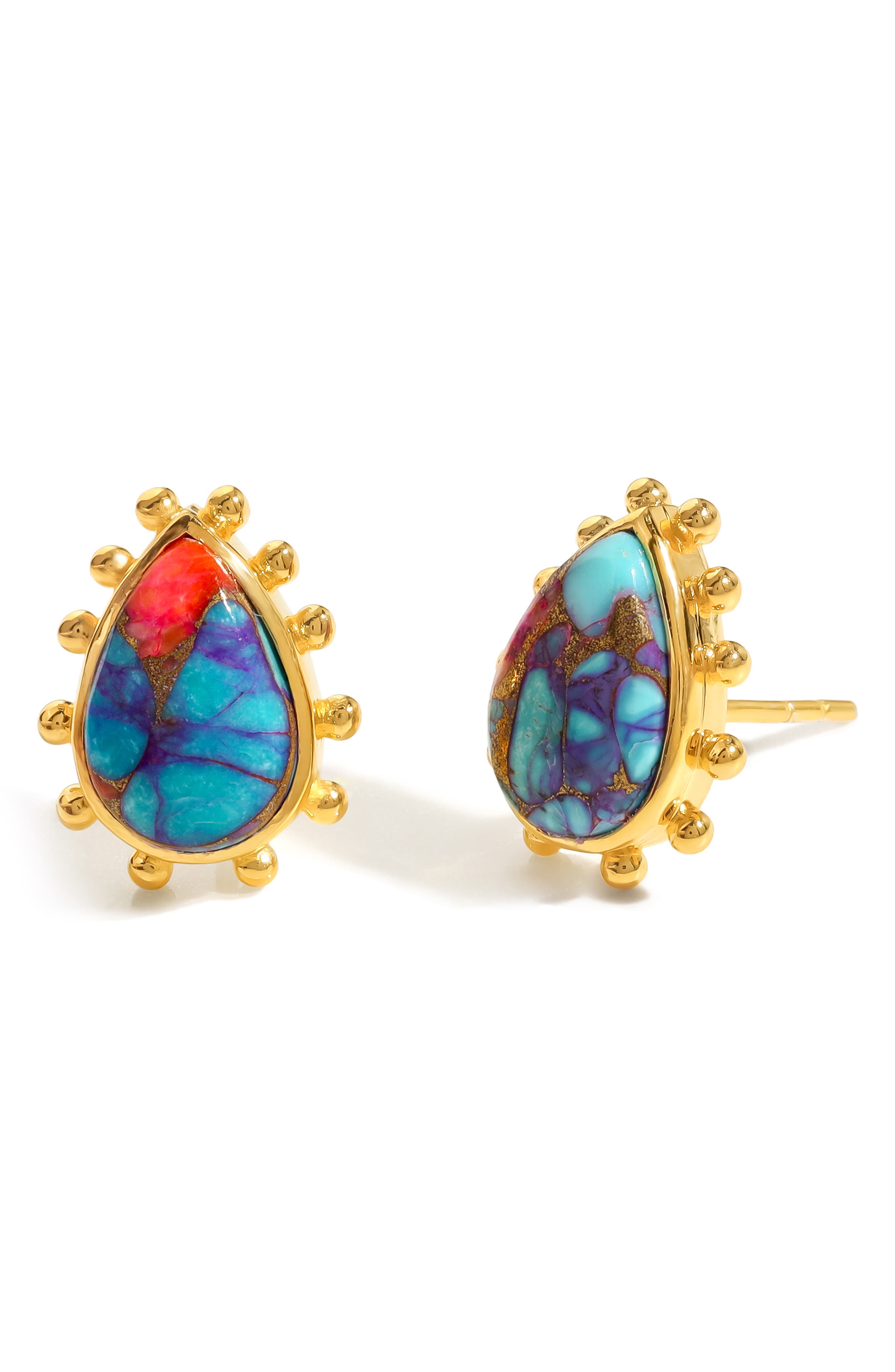 YS GEMS Mohave Turquoise Drop Earrings