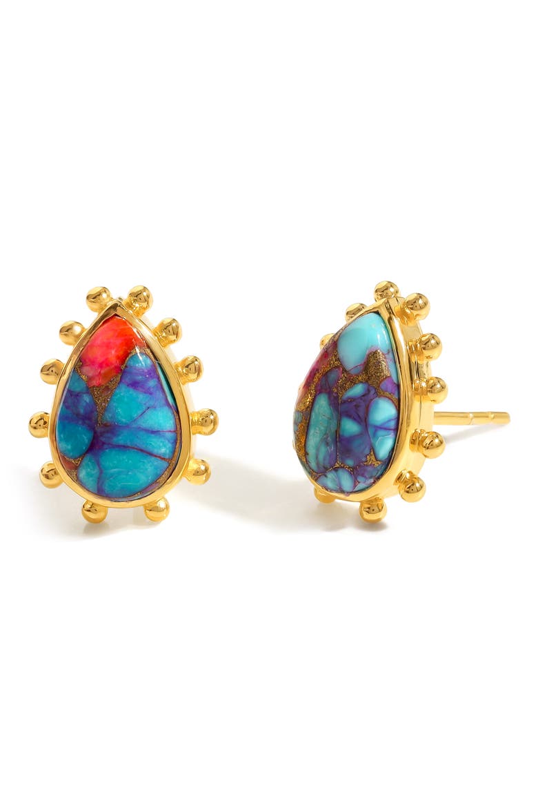 Mohave Turquoise Drop Earrings, Main, color, PINK