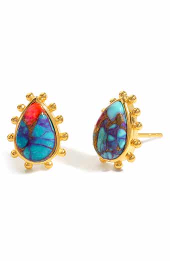 YS GEMS Mohave Turquoise Drop Earrings