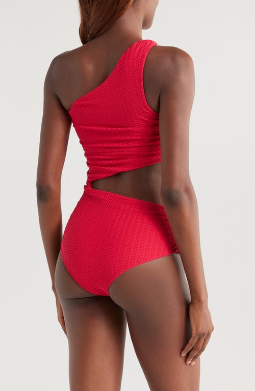 Boamar Kira Cutout One-piece Swimsuit In Red Cherry