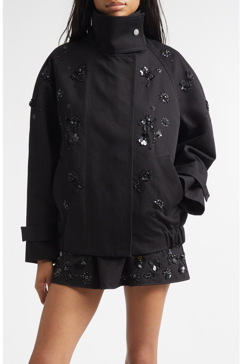Journey Short Trench Coat, Main, color, BLACK