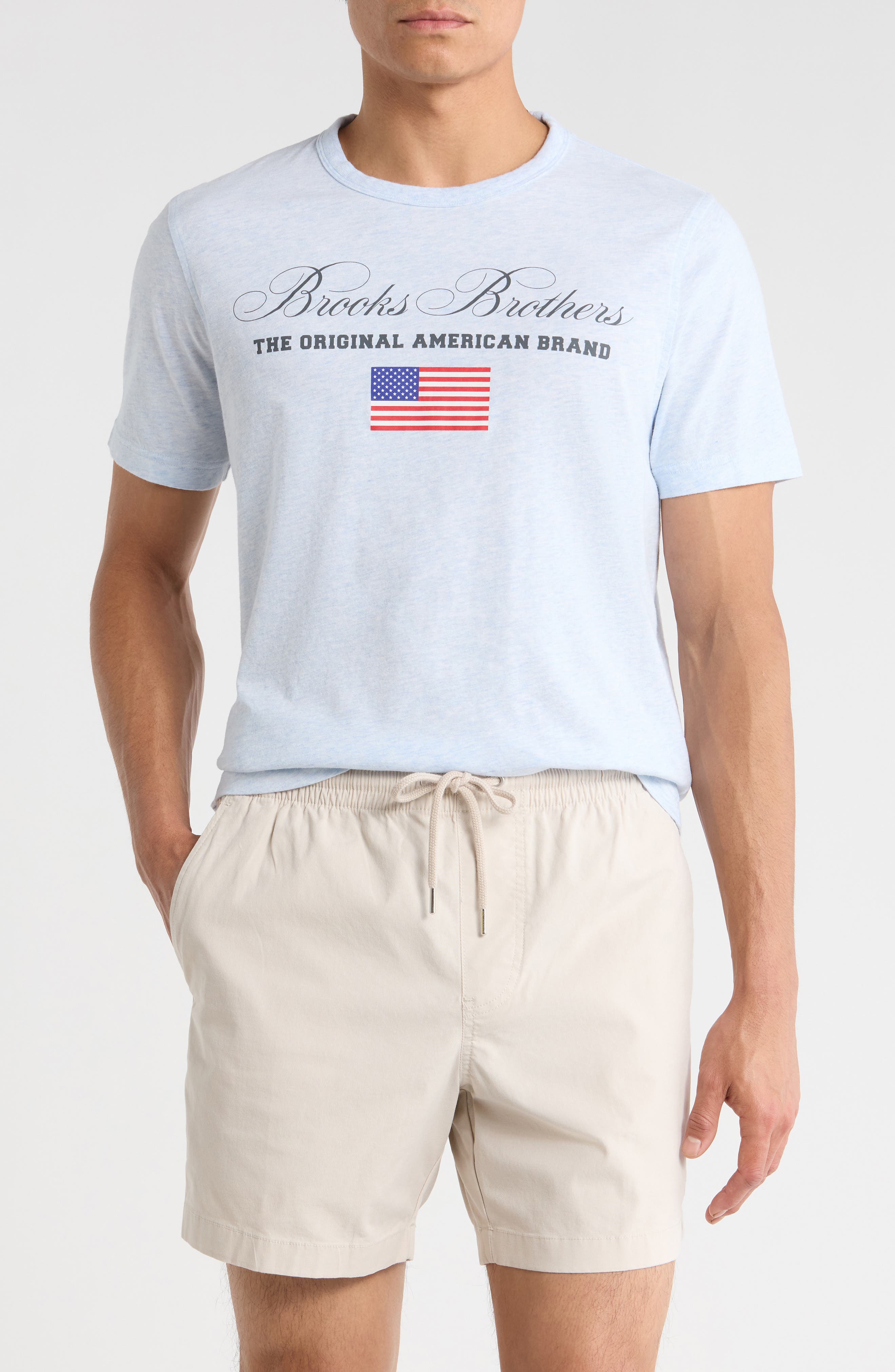 Brooks Brothers USA Logo Cotton Graphic T-Shirt