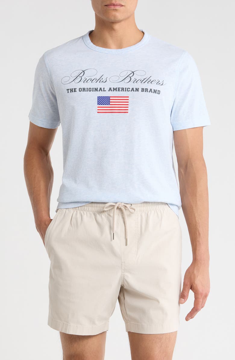 Brooks Brothers USA Logo Cotton Graphic T-Shirt, Main, color,
