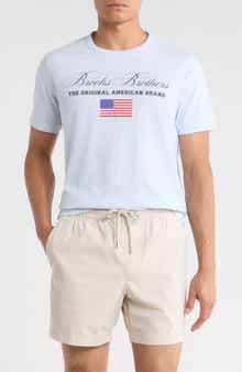 Brooks Brothers USA Logo Cotton Graphic T-Shirt