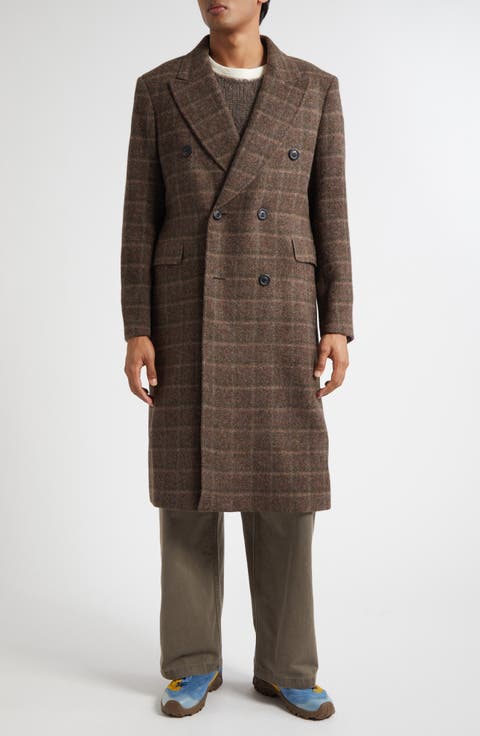ジャケット・アウター Apartment three double breasted overcoat TruClothing Mens 3/4 Long Overcoat Jacket Wool Feel Coat