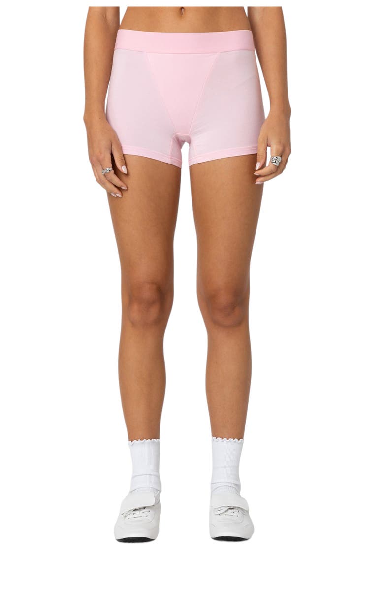 EDIKTED Bike Shorts, Main, color, Pink